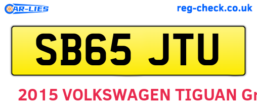 SB65JTU are the vehicle registration plates.