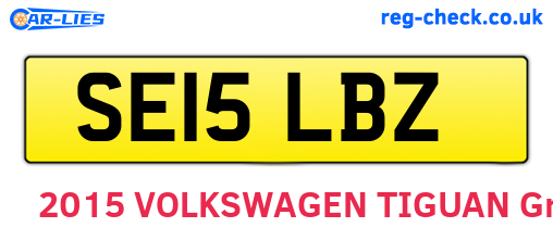 SE15LBZ are the vehicle registration plates.