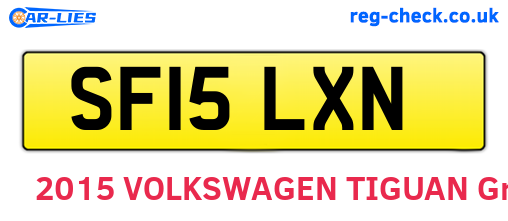 SF15LXN are the vehicle registration plates.