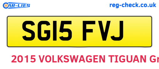 SG15FVJ are the vehicle registration plates.