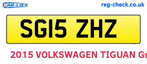 SG15ZHZ are the vehicle registration plates.