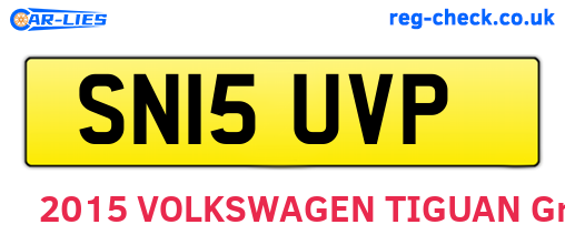 SN15UVP are the vehicle registration plates.