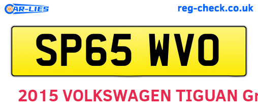 SP65WVO are the vehicle registration plates.