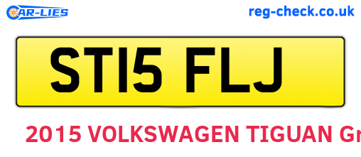 ST15FLJ are the vehicle registration plates.