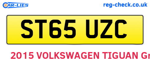 ST65UZC are the vehicle registration plates.