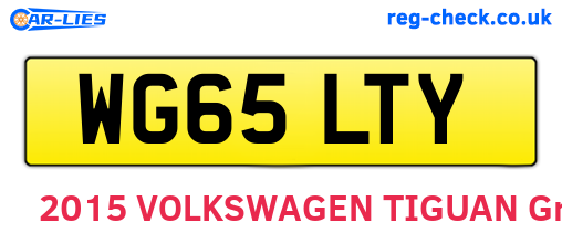 WG65LTY are the vehicle registration plates.