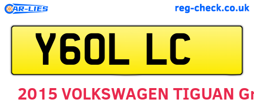 Y60LLC are the vehicle registration plates.