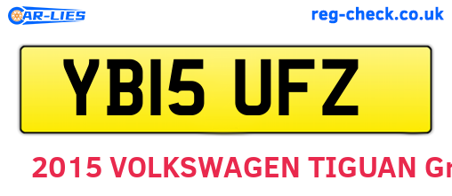 YB15UFZ are the vehicle registration plates.