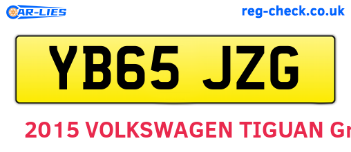 YB65JZG are the vehicle registration plates.