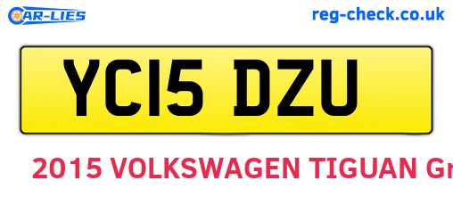 YC15DZU are the vehicle registration plates.