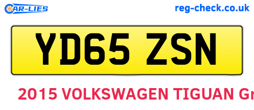 YD65ZSN are the vehicle registration plates.