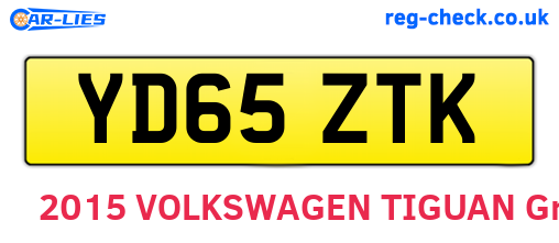 YD65ZTK are the vehicle registration plates.