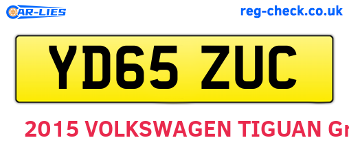 YD65ZUC are the vehicle registration plates.