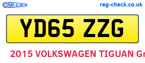 YD65ZZG are the vehicle registration plates.