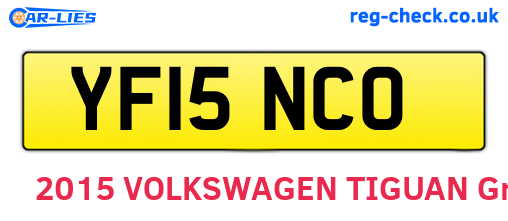 YF15NCO are the vehicle registration plates.