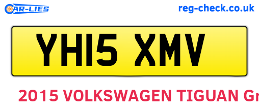 YH15XMV are the vehicle registration plates.