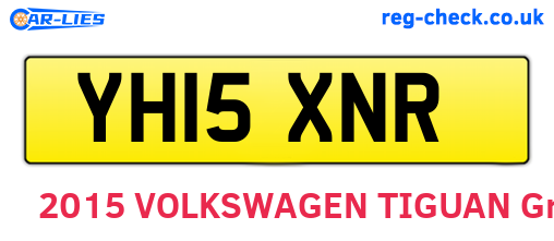 YH15XNR are the vehicle registration plates.