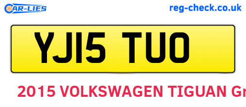 YJ15TUO are the vehicle registration plates.