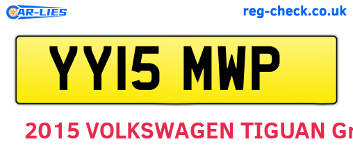 YY15MWP are the vehicle registration plates.