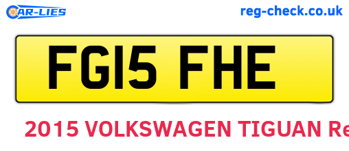 FG15FHE are the vehicle registration plates.
