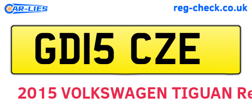 GD15CZE are the vehicle registration plates.