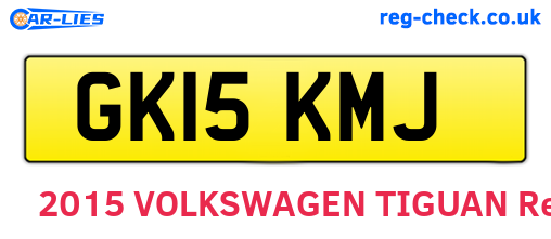 GK15KMJ are the vehicle registration plates.