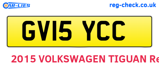 GV15YCC are the vehicle registration plates.
