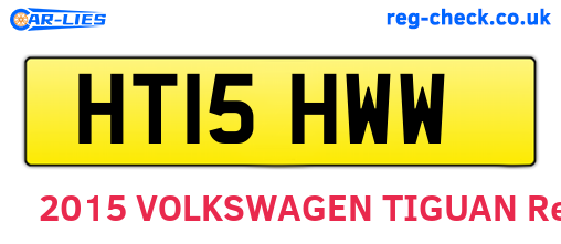 HT15HWW are the vehicle registration plates.
