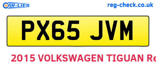 PX65JVM are the vehicle registration plates.