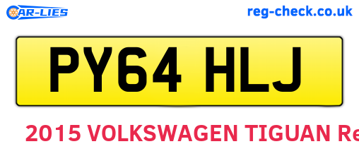 PY64HLJ are the vehicle registration plates.