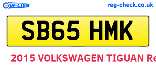 SB65HMK are the vehicle registration plates.