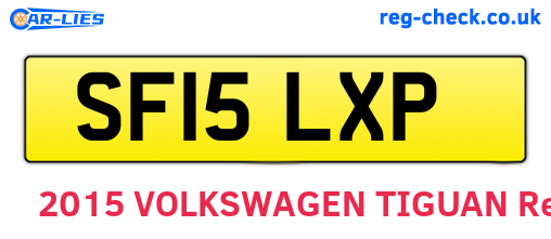SF15LXP are the vehicle registration plates.