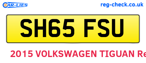 SH65FSU are the vehicle registration plates.