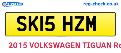 SK15HZM are the vehicle registration plates.