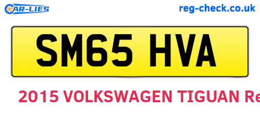 SM65HVA are the vehicle registration plates.