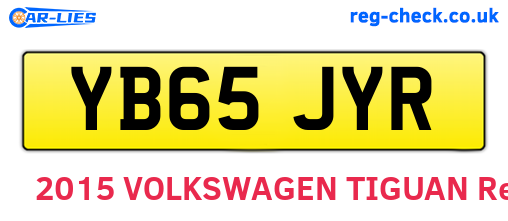 YB65JYR are the vehicle registration plates.