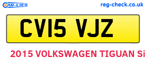 CV15VJZ are the vehicle registration plates.