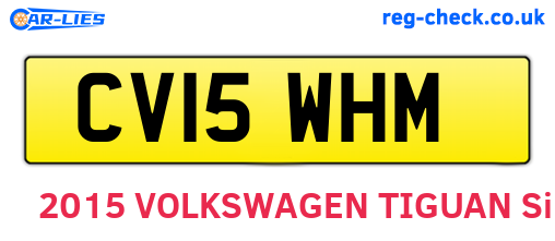CV15WHM are the vehicle registration plates.