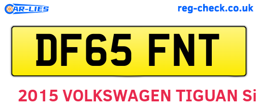 DF65FNT are the vehicle registration plates.