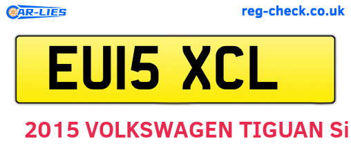 EU15XCL are the vehicle registration plates.