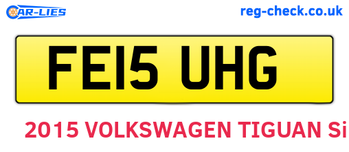 FE15UHG are the vehicle registration plates.