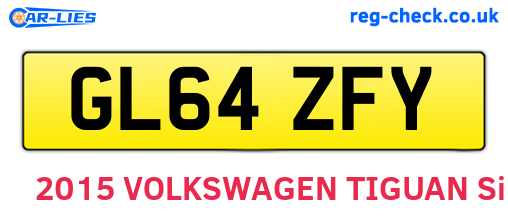 GL64ZFY are the vehicle registration plates.