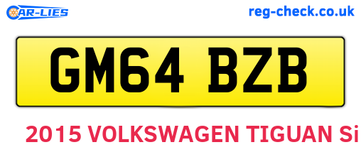 GM64BZB are the vehicle registration plates.