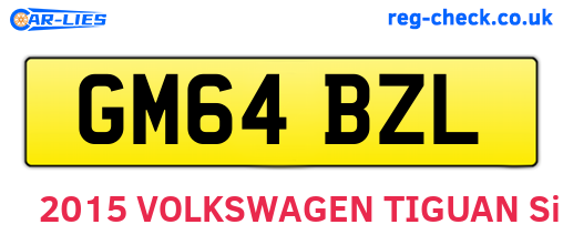 GM64BZL are the vehicle registration plates.