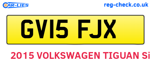 GV15FJX are the vehicle registration plates.
