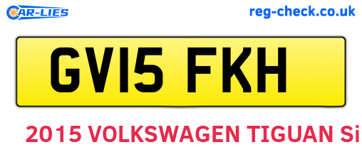 GV15FKH are the vehicle registration plates.
