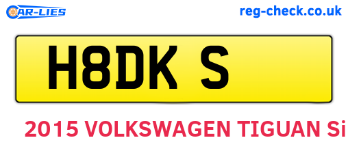 H8DKS are the vehicle registration plates.
