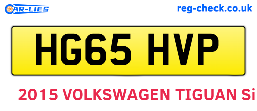 HG65HVP are the vehicle registration plates.