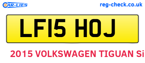 LF15HOJ are the vehicle registration plates.