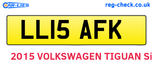 LL15AFK are the vehicle registration plates.